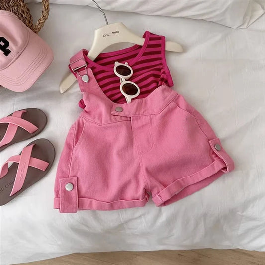 Strip Top and Overall Set