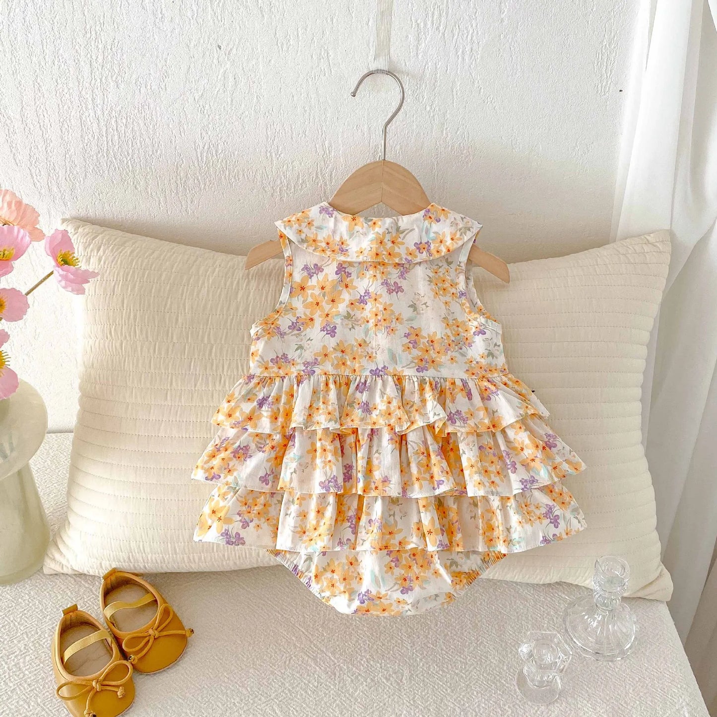 Summer Ruffle One Piece Layered Romper