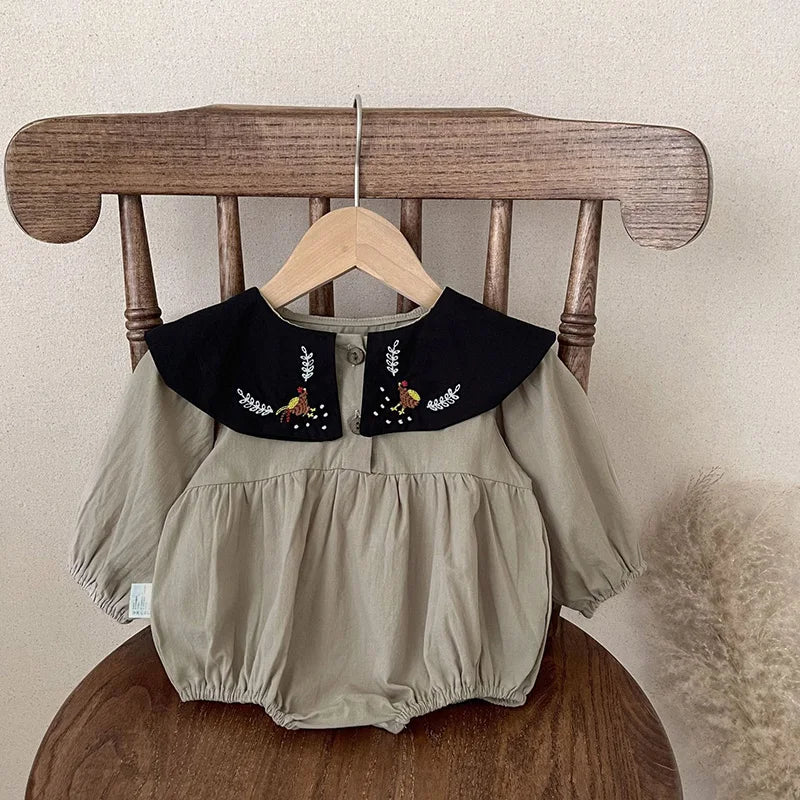 Vintage Farm Peter Pan Collar Romper