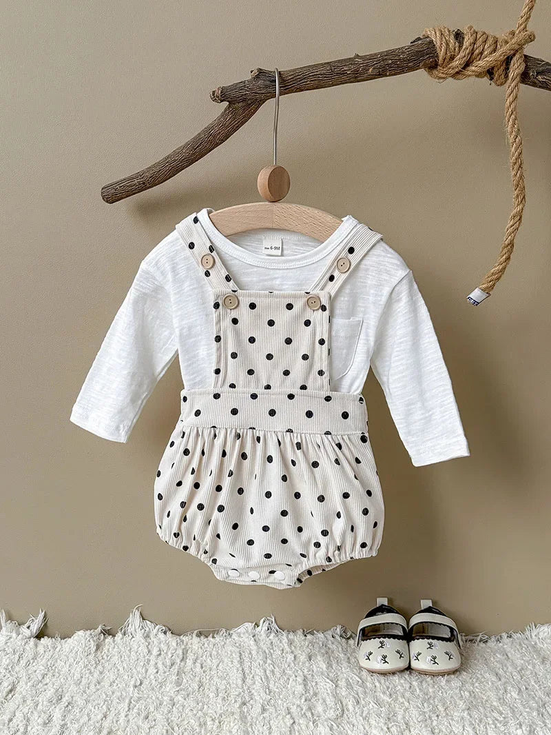 Corduroy Polka Dot Jumpsuit