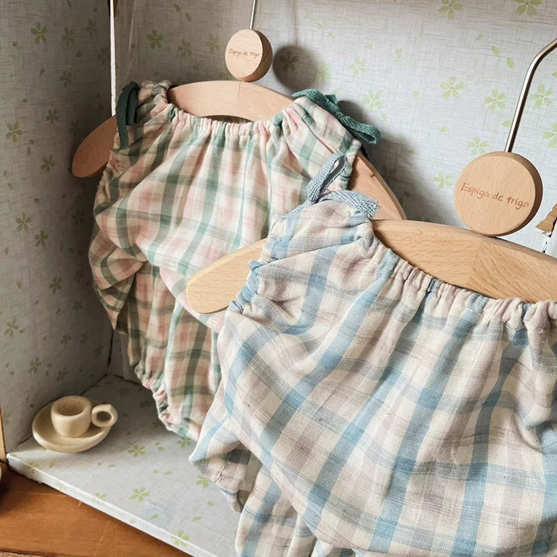 Plaid Top and Bloomer Set