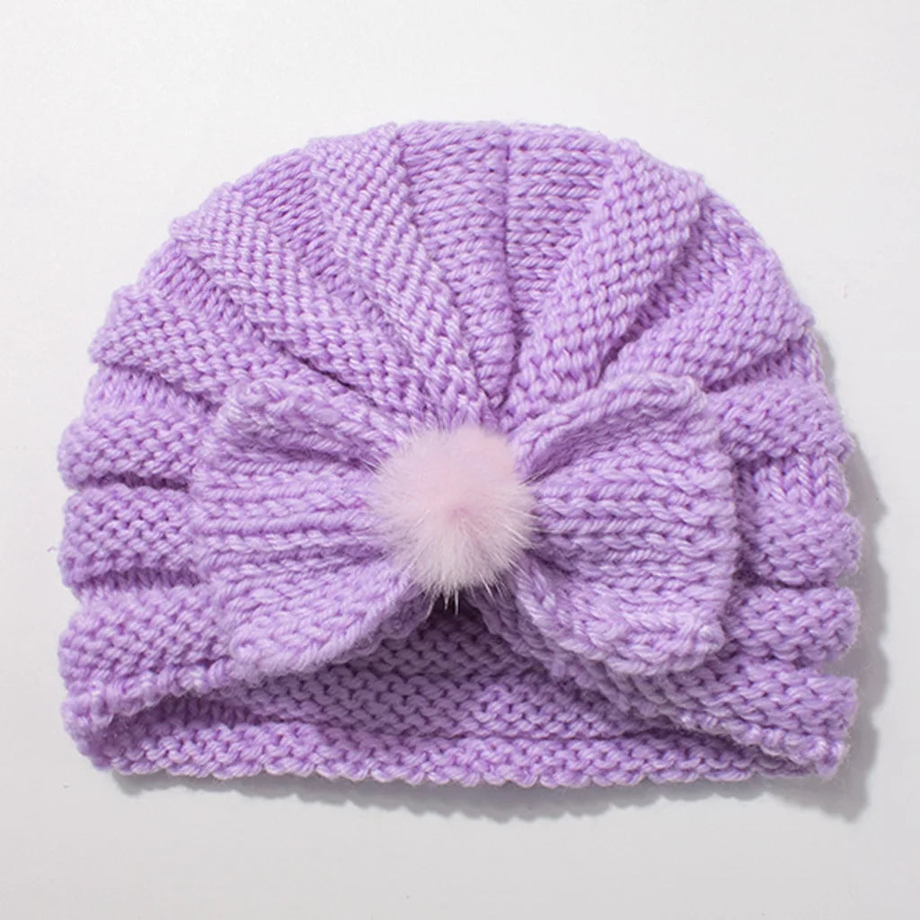 Solid Knit Hat Hair Accessory