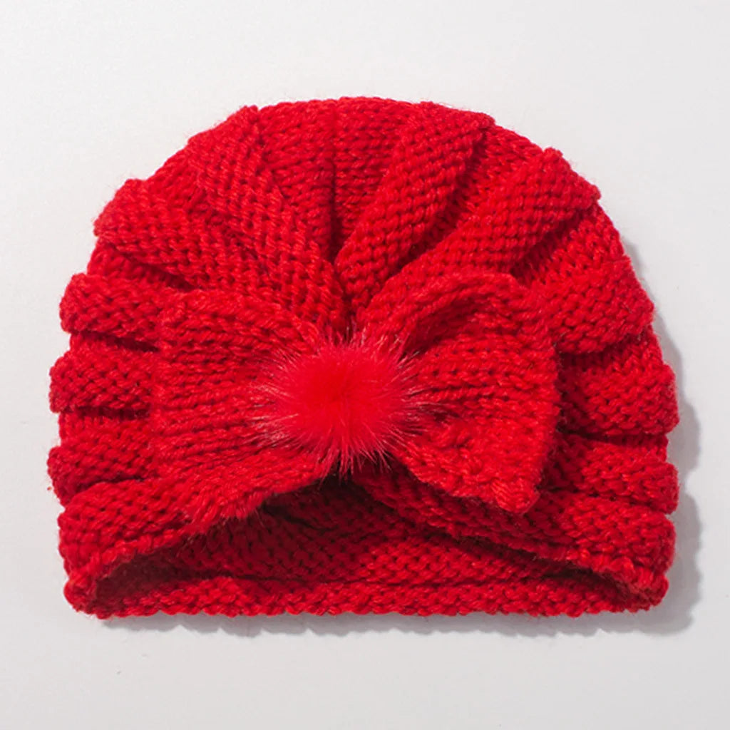 Solid Knit Hat Hair Accessory