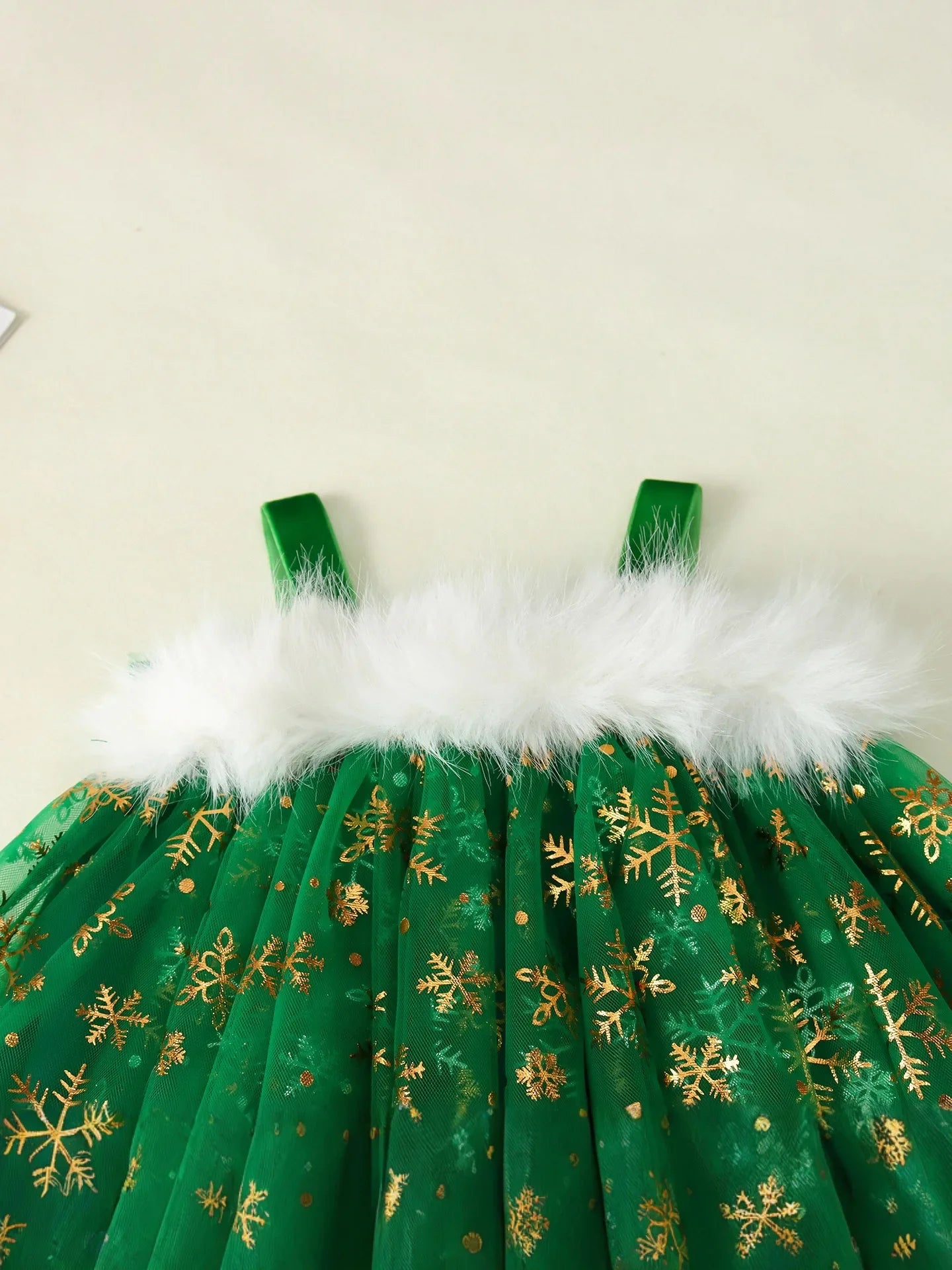 Fuzzy Trim Festive Dress