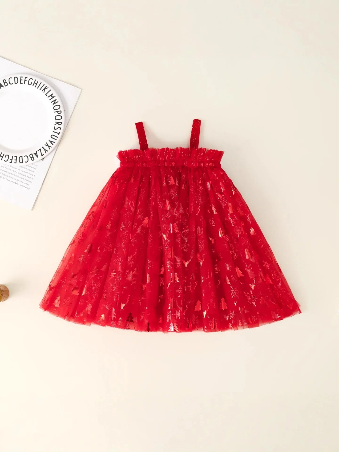 Fuzzy Trim Festive Dress