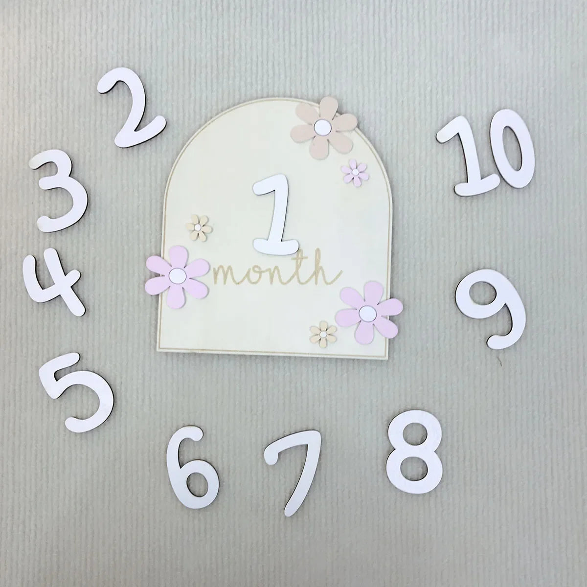3D Flower Milestone Photo Prop