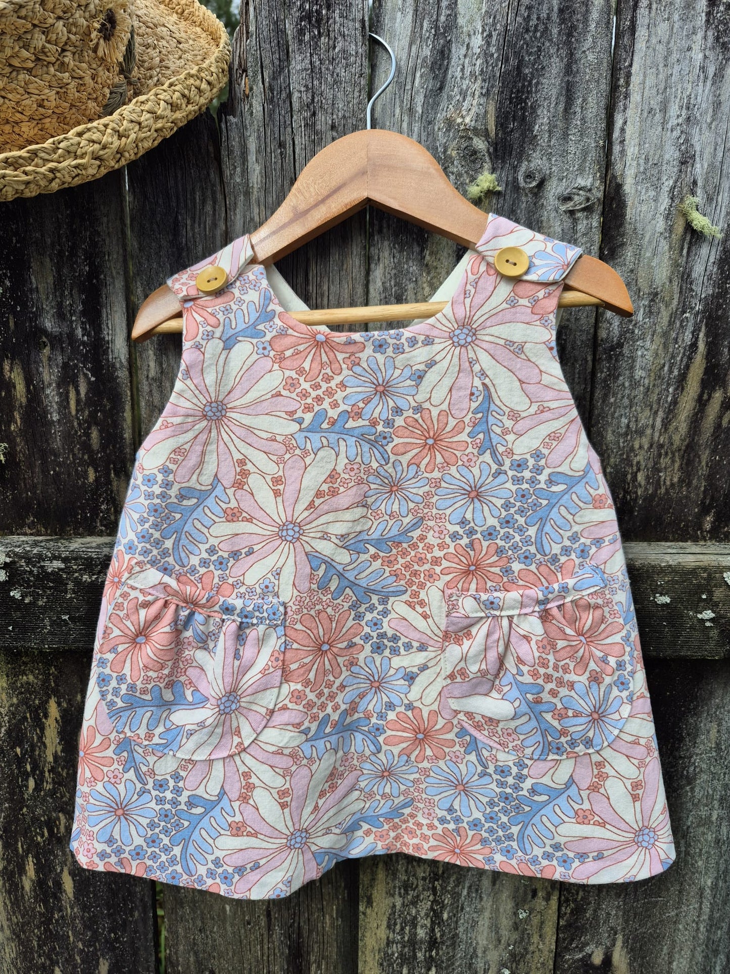 Maia's Farm - Cross Back Pinafore - Pastel Bloom