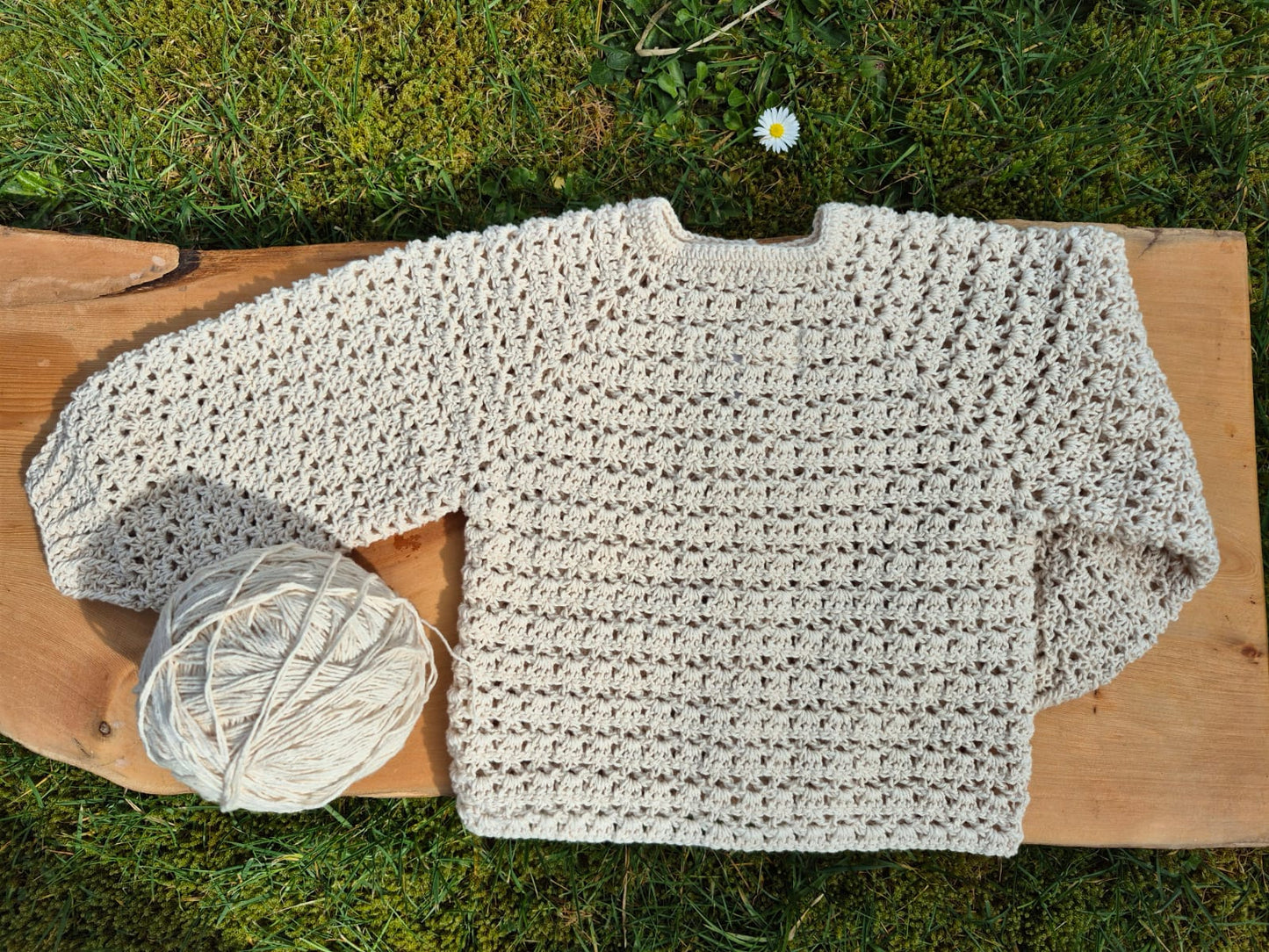 Maia's Farm - Crochet Cardigan - Natural