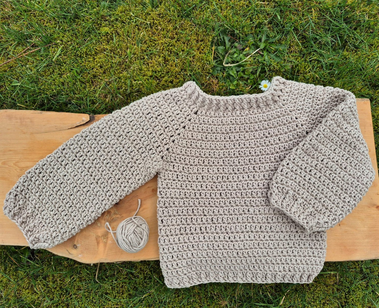 Maia's Farm - Crochet Jumper – Natural Sand