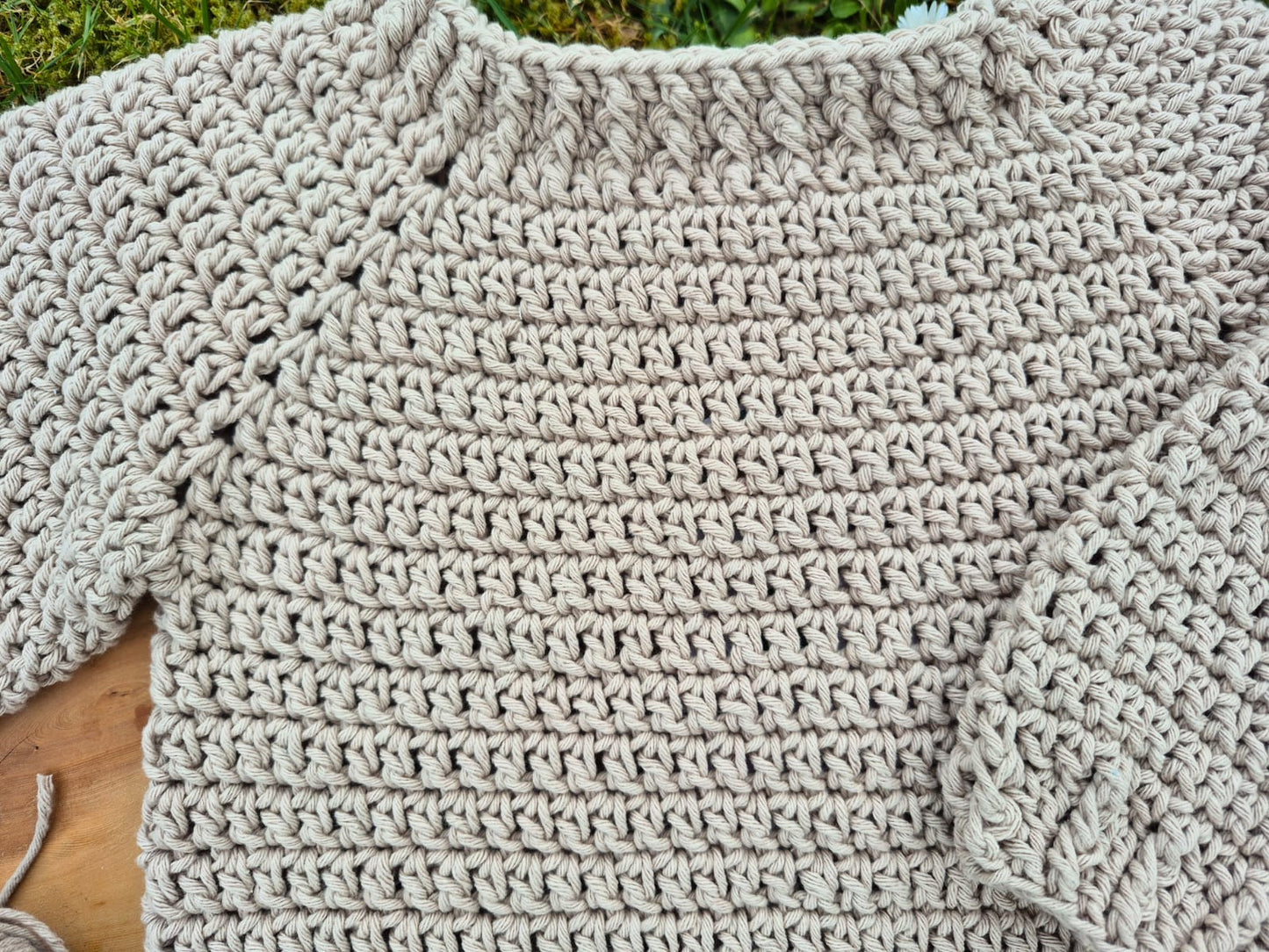 Maia's Farm - Crochet Jumper – Natural Sand