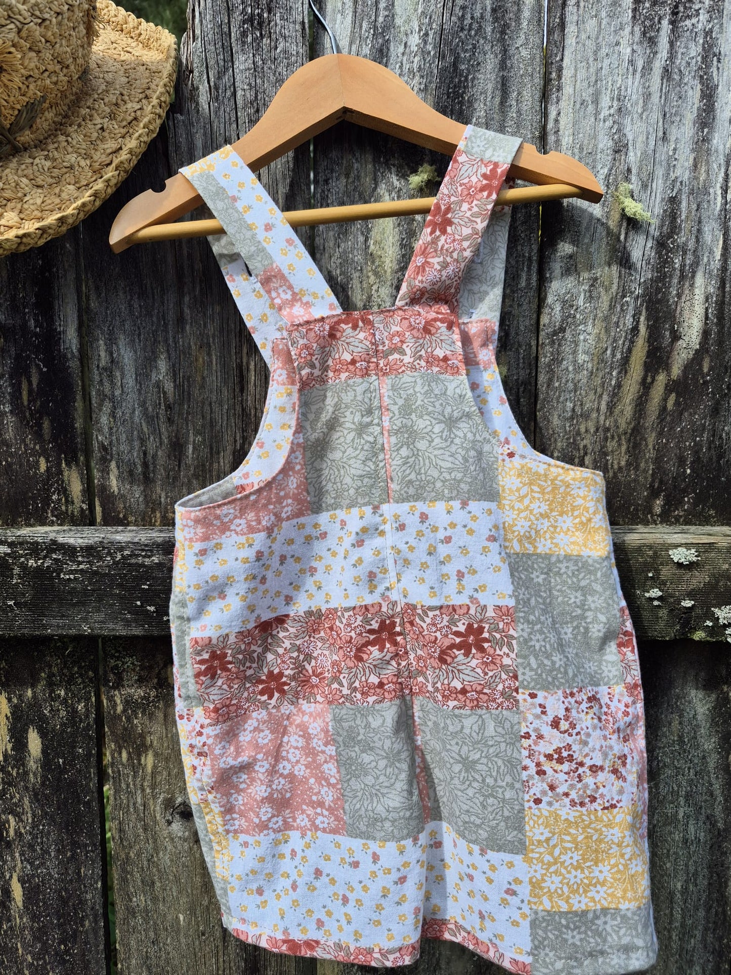 Maia's Farm - Short Overall - Sunset Patchwork