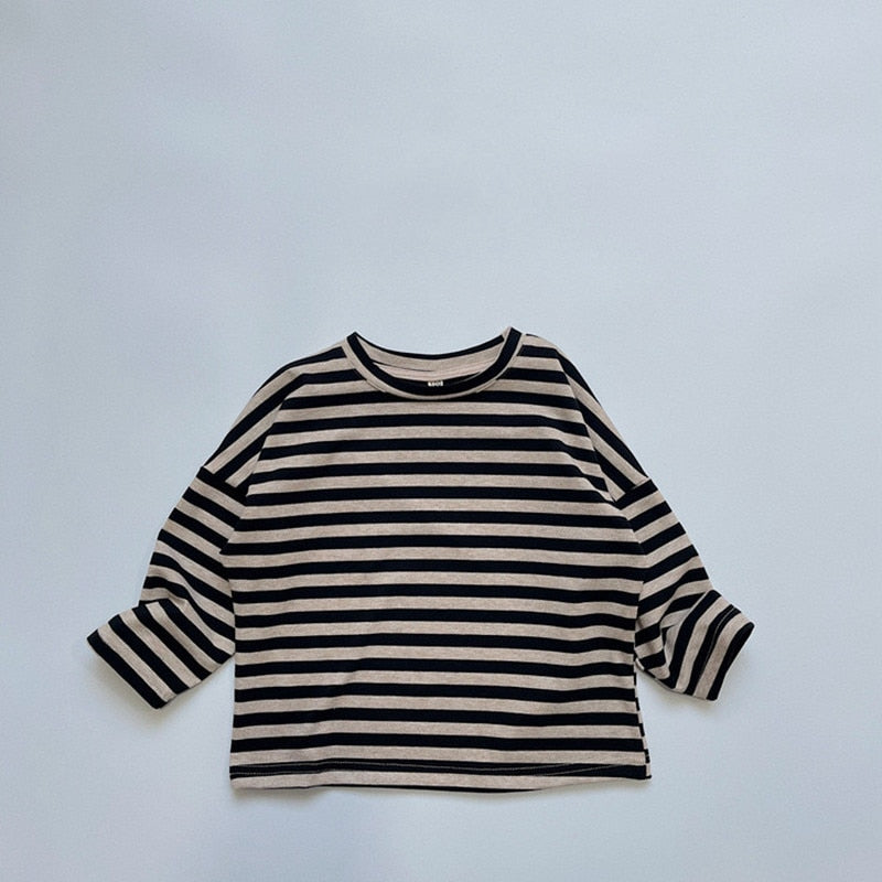 Long Sleeve Striped Basic Long Sleeve Tee