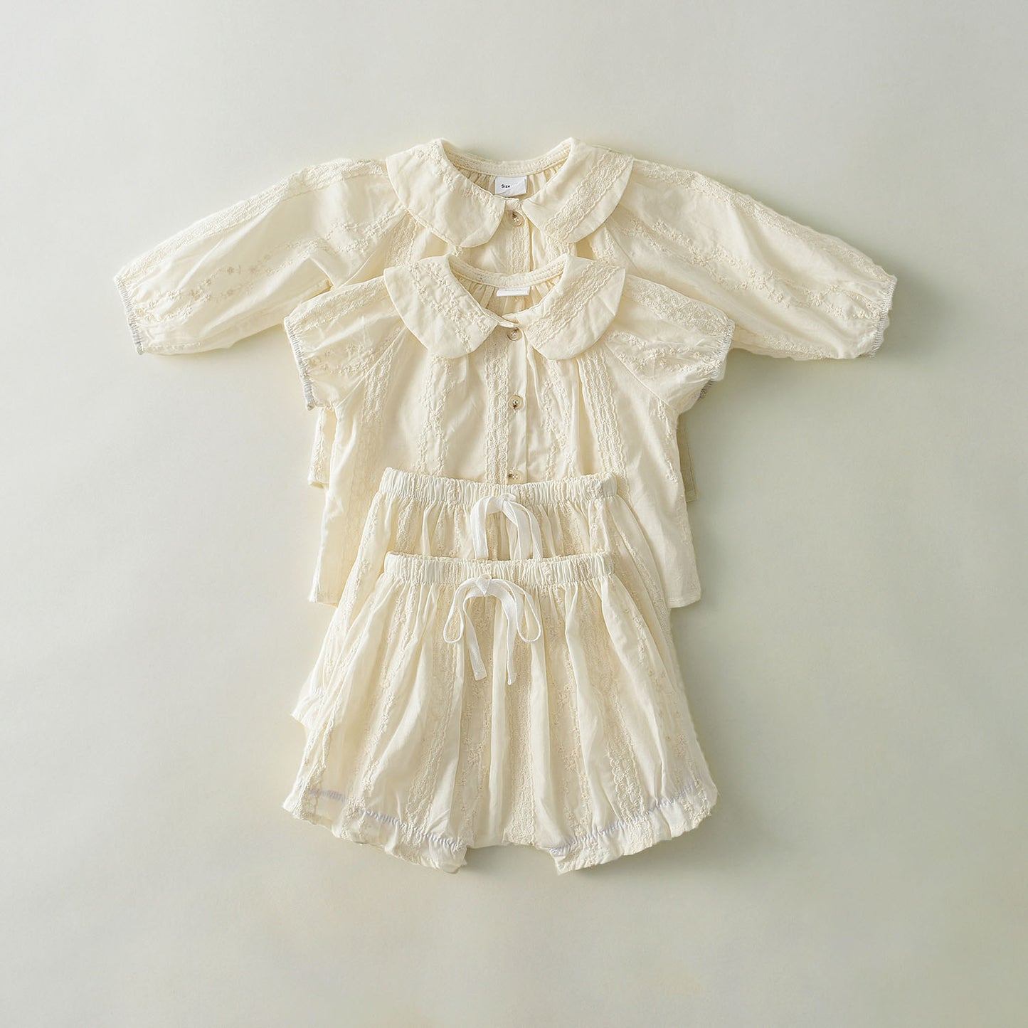 Fashionable Cotton Lace Top and Bloomer Set