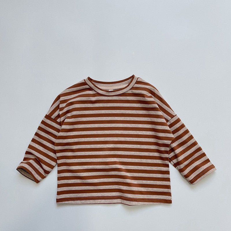 Long Sleeve Striped Basic Long Sleeve Tee