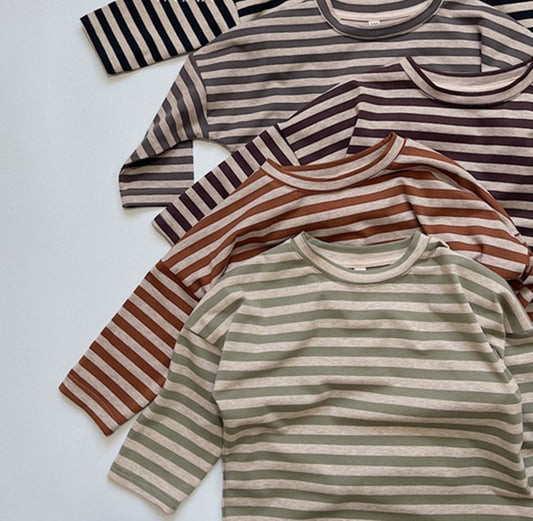 Long Sleeve Striped Basic Long Sleeve Tee