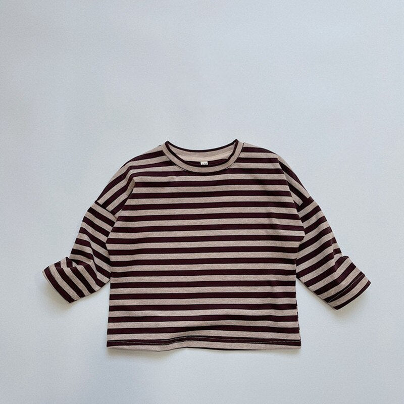 Long Sleeve Striped Basic Long Sleeve Tee