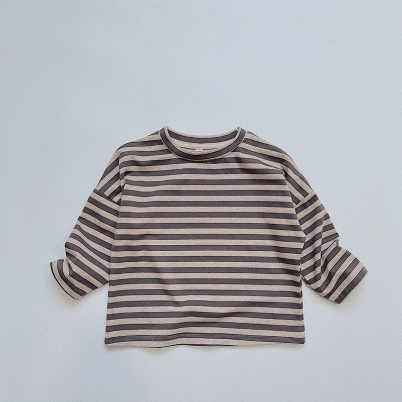 Long Sleeve Striped Basic Long Sleeve Tee