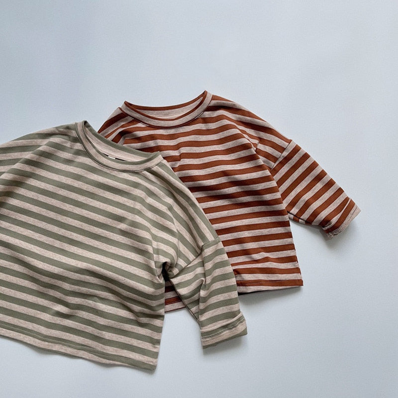 Long Sleeve Striped Basic Long Sleeve Tee