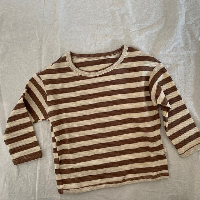 NEW Baby Boys Waffle Striped Top and Bear Bottoms