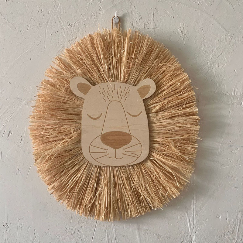 Nordic Handmade Lion Safari Wall Hanging