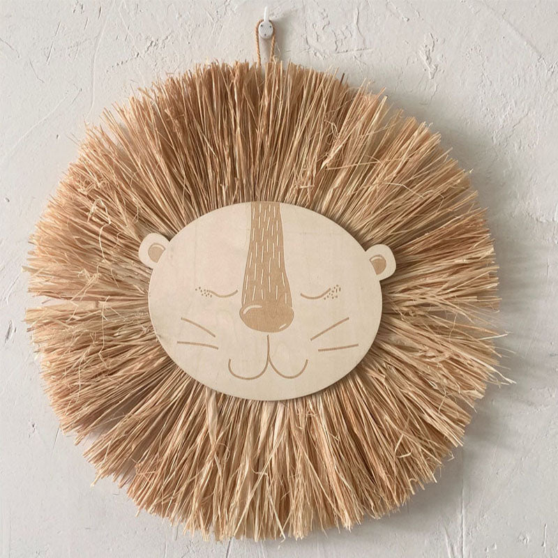 Nordic Handmade Lion Safari Wall Hanging