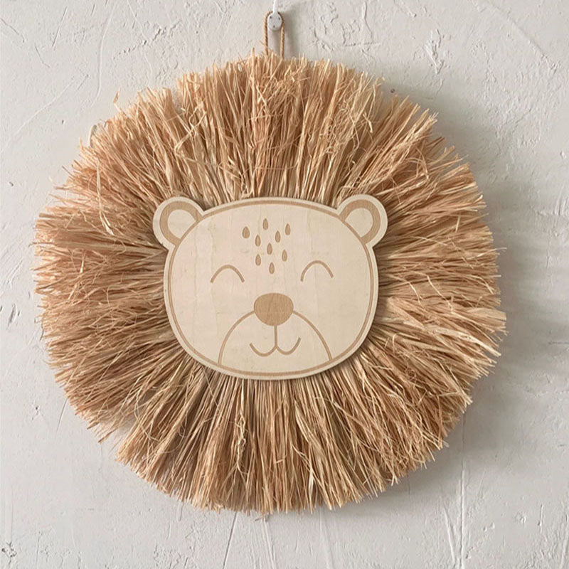 Nordic Handmade Lion Safari Wall Hanging