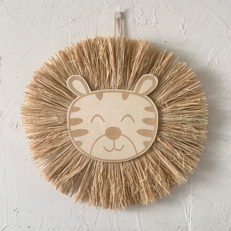 Nordic Handmade Lion Safari Wall Hanging