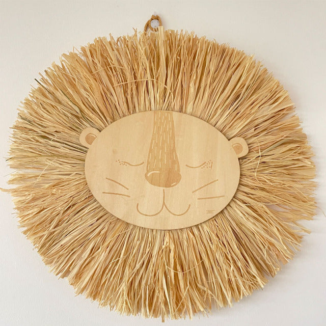 Nordic Handmade Lion Safari Wall Hanging