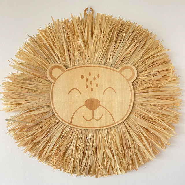 Nordic Handmade Lion Safari Wall Hanging