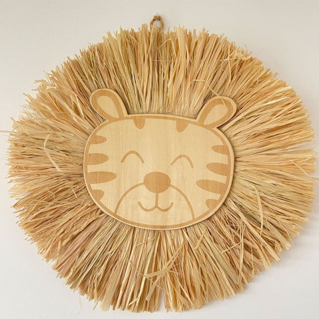 Nordic Handmade Lion Safari Wall Hanging