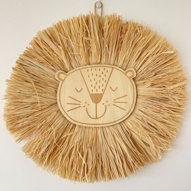 Nordic Handmade Lion Safari Wall Hanging